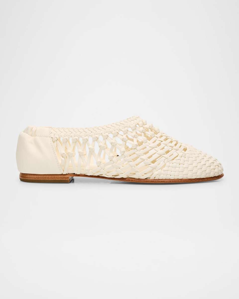 Eden Woven Leather Ballerina Flats